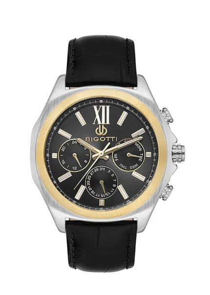 Elevate your style with confidence with the BG.1.10519-3 Bigotti Milano Men's Watch Genuine Leather Band modern, and distinctly Italian