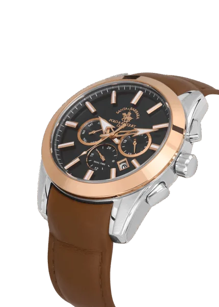 Elevate your style with confidence with the SB.1.10444-4 Men's Watch from Santa Barbara Polo classic, and American-inspired