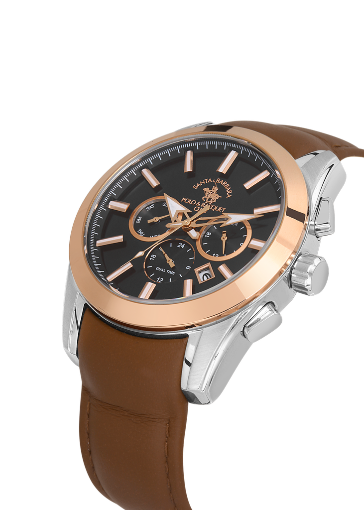 SB.1.10444 Elegant Santa Barbara Polo Men's Watch Genuine Leather Band SB.1.10444 Elegant Santa Barbara Polo Men's Watch Genuine Leather Band